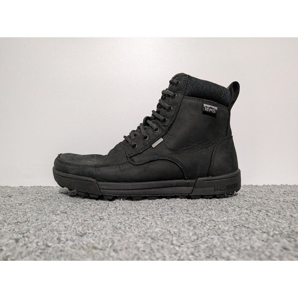 Lems Boulder Summit Waterproof Boots Womens Size 8.5 Black